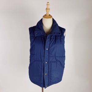 VINTAGE Wearguard Navy Quilted Puffer Vest Mens Small